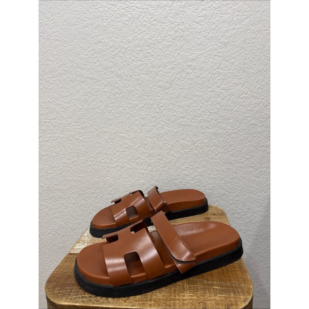 Steve Madden Mayven Camel Leather Slide Sandals Size 9.5 NEW - Picture 5 of 8